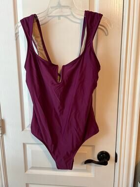 Deep Purple U-Neck One Piece